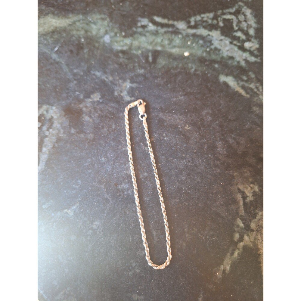 Womens Sterling silver chain bracelet. Made in Italy.